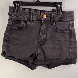 American Eagle Outfitters Faded Black Denim Shorts